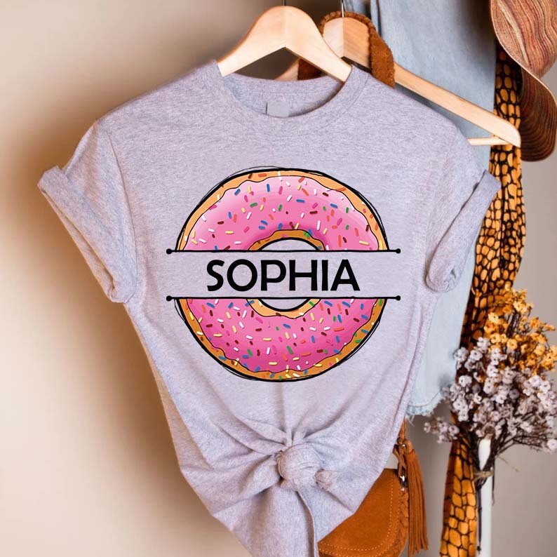 Custom Donut Tshirt, Personalized Donut Gift, Birthday Donut Shirt, Donut Tshirt, Funny Donut Gifts, Donut Lover Tshirt, Donut Baker T-shirt