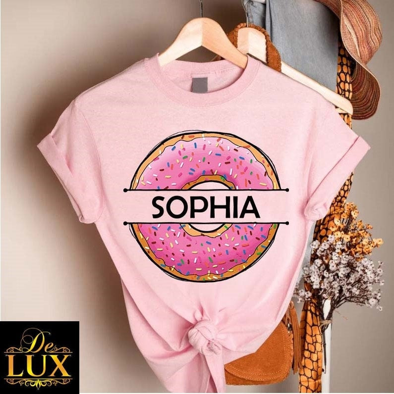 Custom Donut Tshirt, Personalized Donut Gift, Birthday Donut Shirt, Donut Tshirt, Funny Donut Gifts, Donut Lover Tshirt, Donut Baker T-shirt