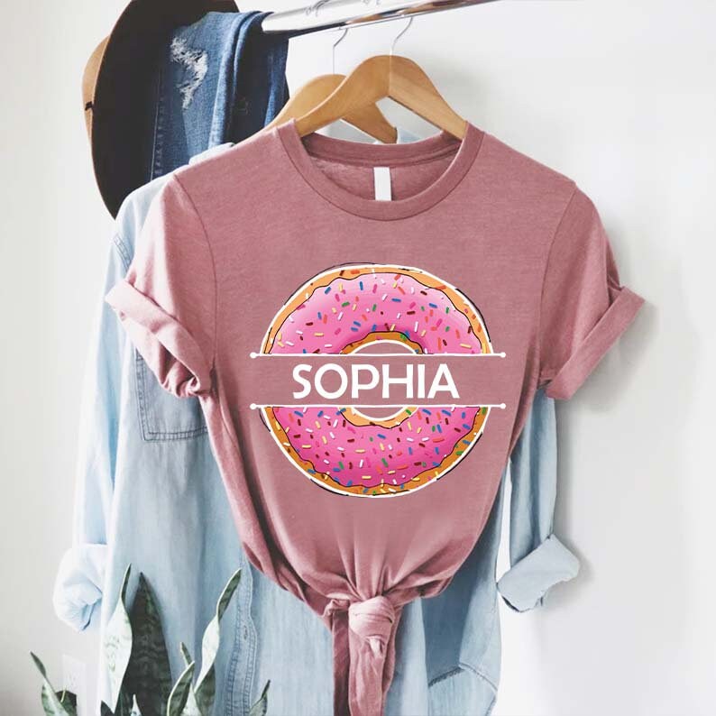 Custom Donut Tshirt, Personalized Donut Gift, Birthday Donut Shirt, Donut Tshirt, Funny Donut Gifts, Donut Lover Tshirt, Donut Baker T-shirt