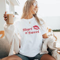 Short N Sweet Shirt, Funny Flirty Retro Lip Graphic Tee