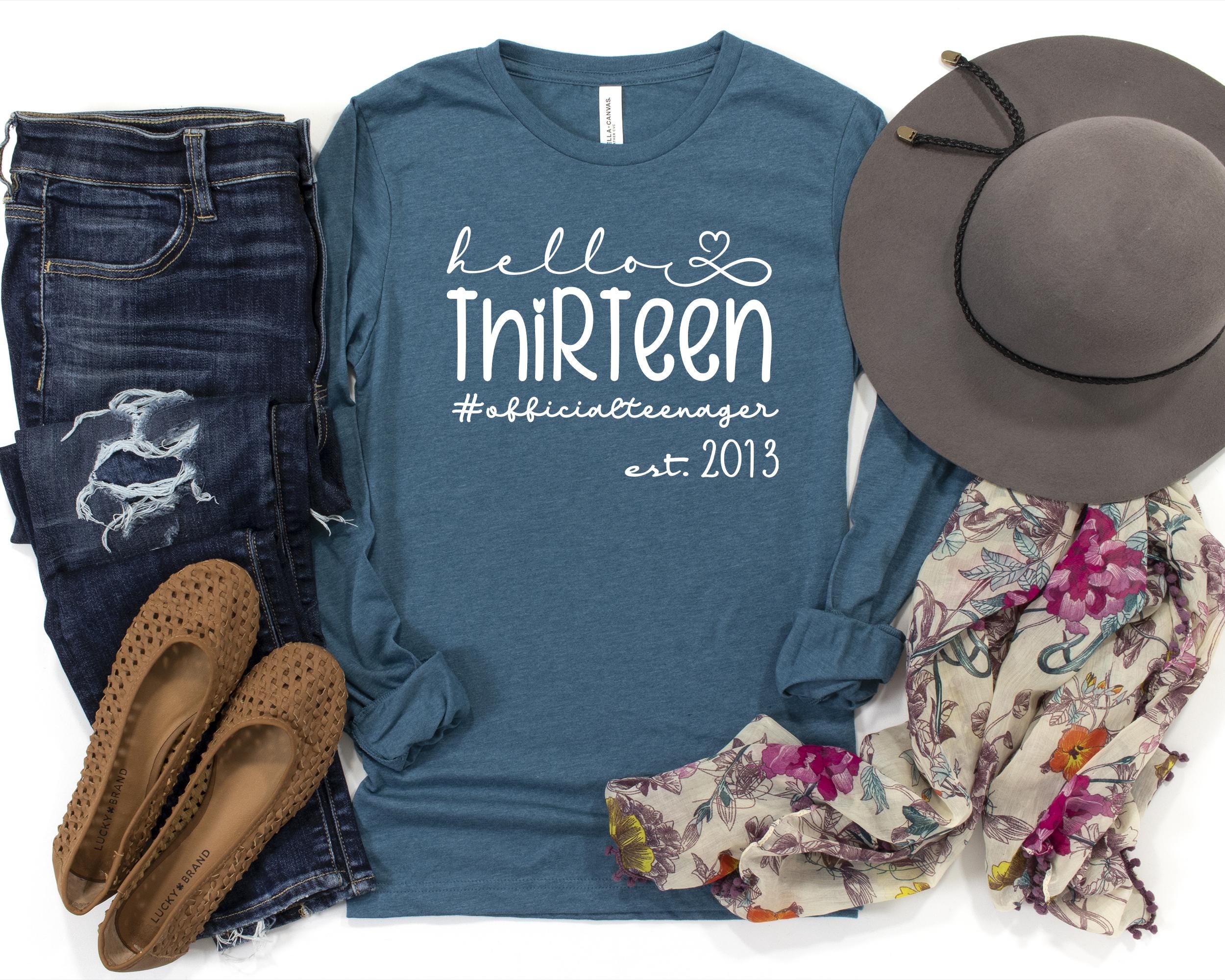 13th Birthday Shirt: Hello Thirteen, Official Teenager Tee