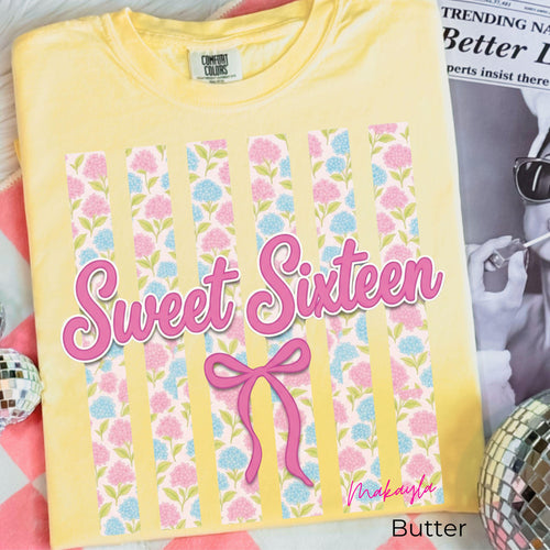 16 Birthday Girl T shirt, Trendy Sweet Sixteen girl trending gift, birthday party t shirt custom name, Personalized tee 16th birthday