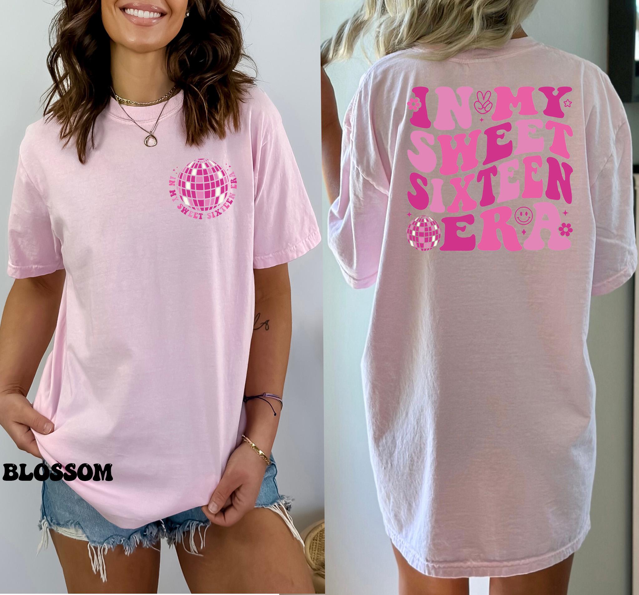 Comfort Colors® In My Sweet Sixteen Era Shirt, Sweet 16 Shirt, 16th Birthday Gift, 16 Birthday Party Shirt, Sweet 16 Squad Shirt