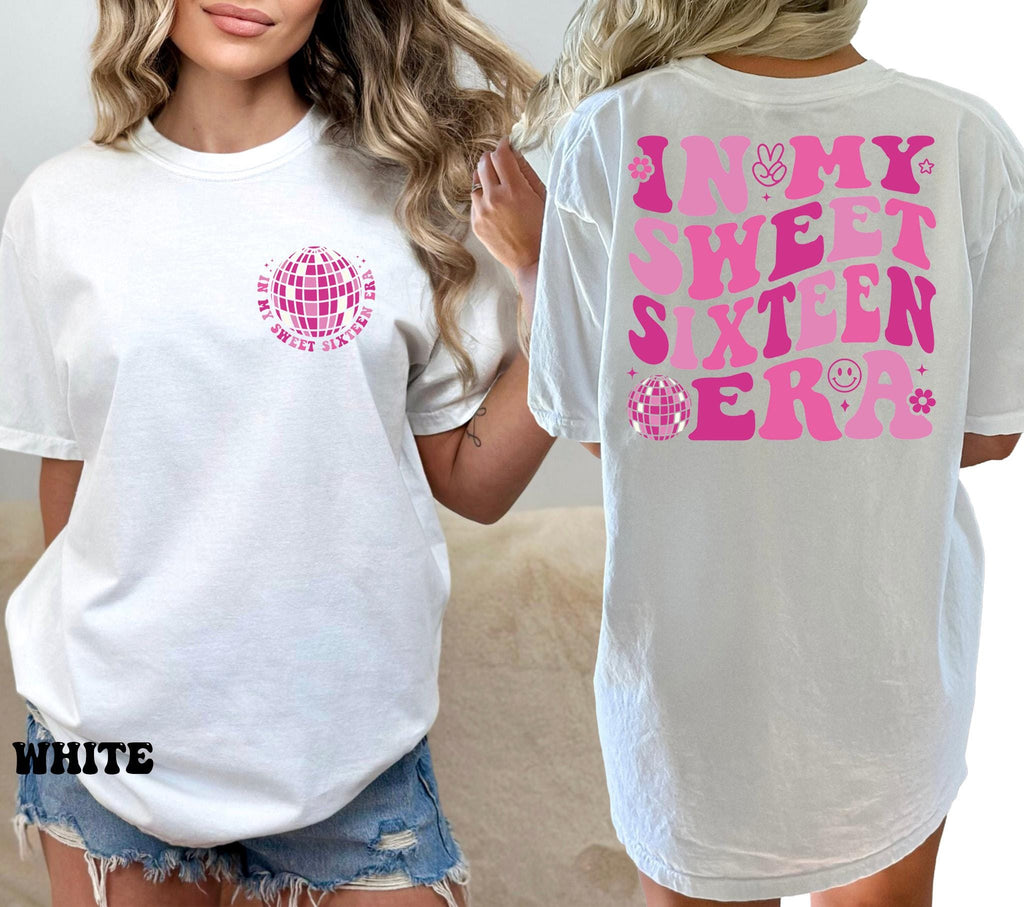 Comfort Colors® In My Sweet Sixteen Era Shirt, Sweet 16 Shirt, 16th Birthday Gift, 16 Birthday Party Shirt, Sweet 16 Squad Shirt