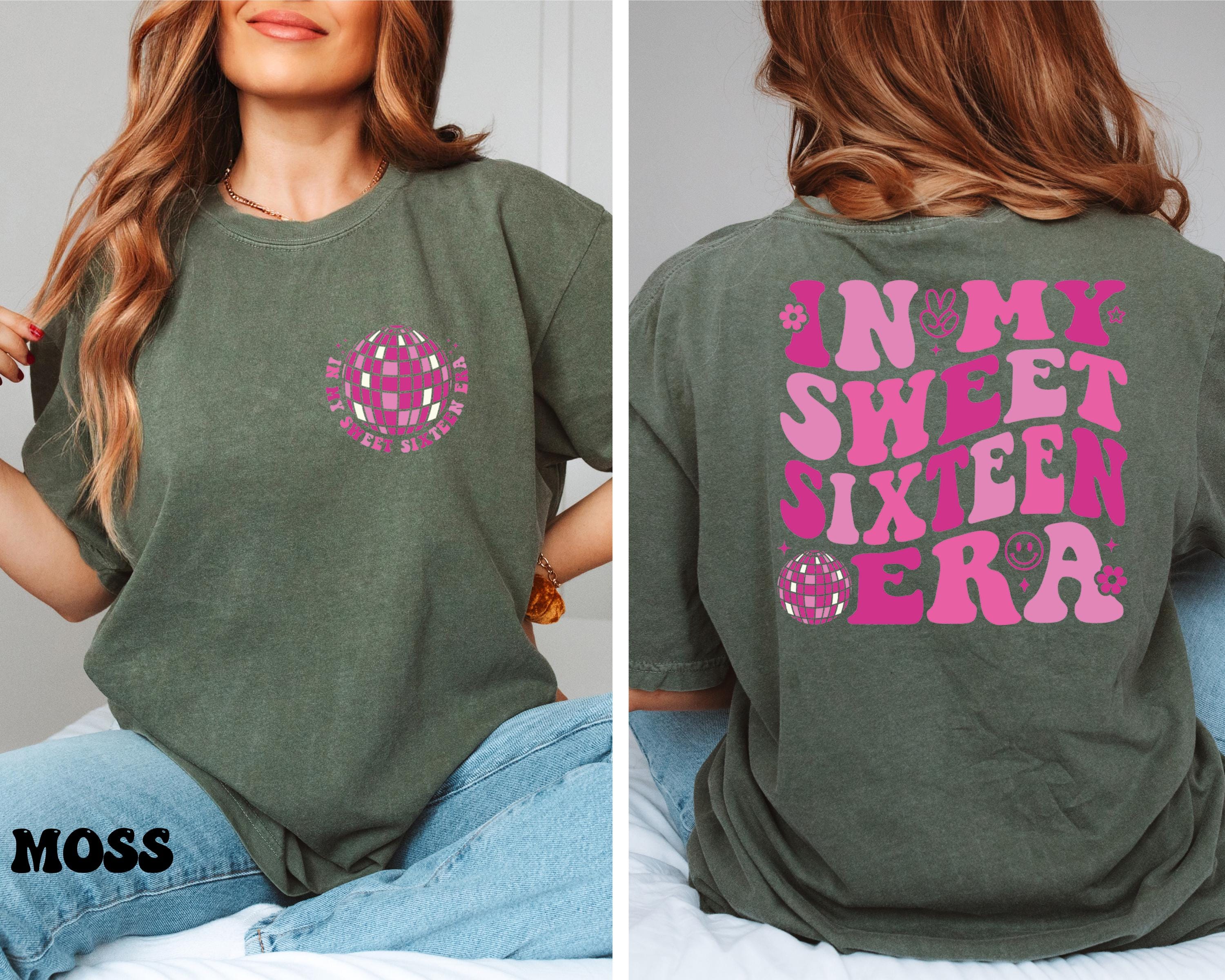 Comfort Colors® In My Sweet Sixteen Era Shirt, Sweet 16 Shirt, 16th Birthday Gift, 16 Birthday Party Shirt, Sweet 16 Squad Shirt