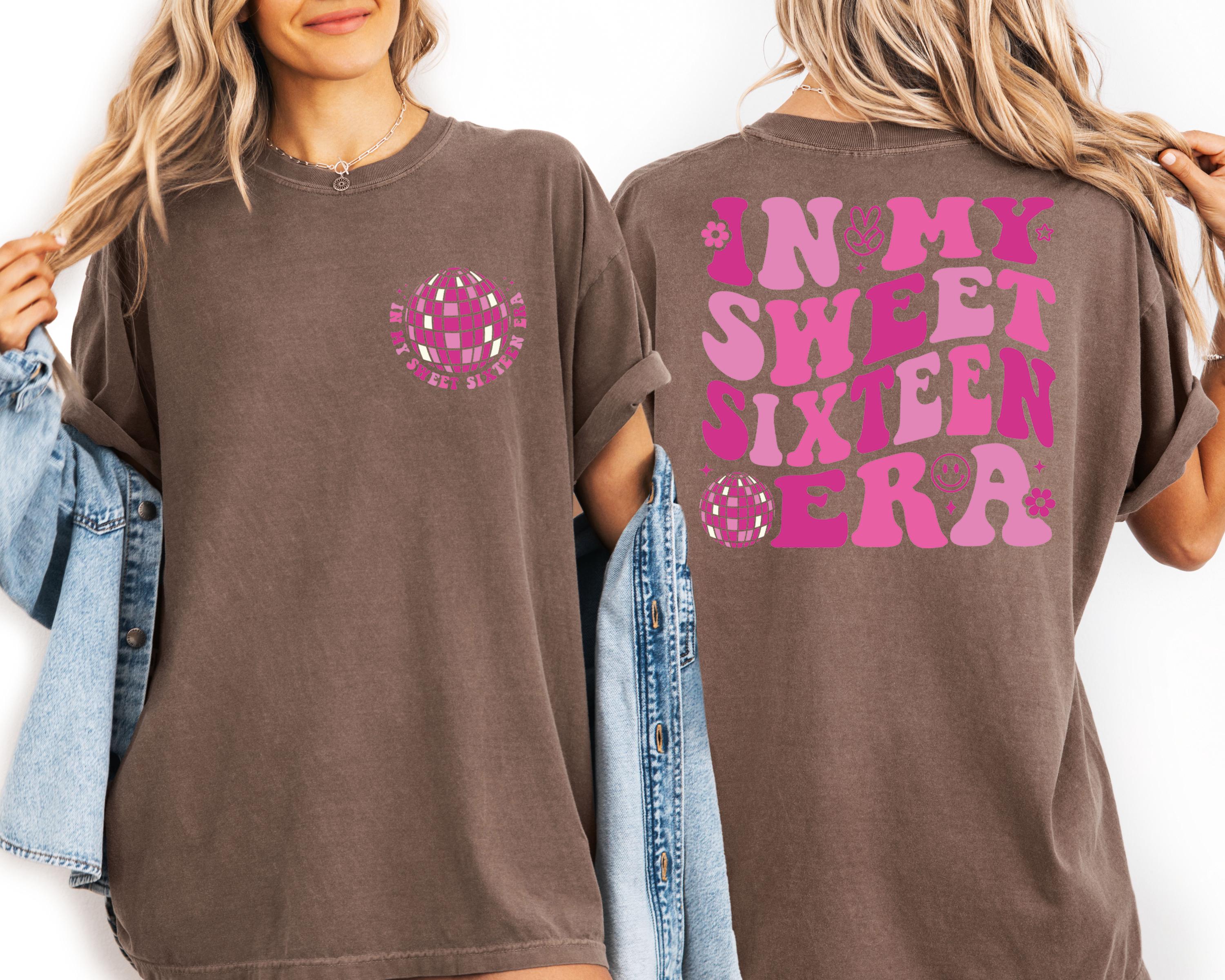 Comfort Colors® In My Sweet Sixteen Era Shirt, Sweet 16 Shirt, 16th Birthday Gift, 16 Birthday Party Shirt, Sweet 16 Squad Shirt